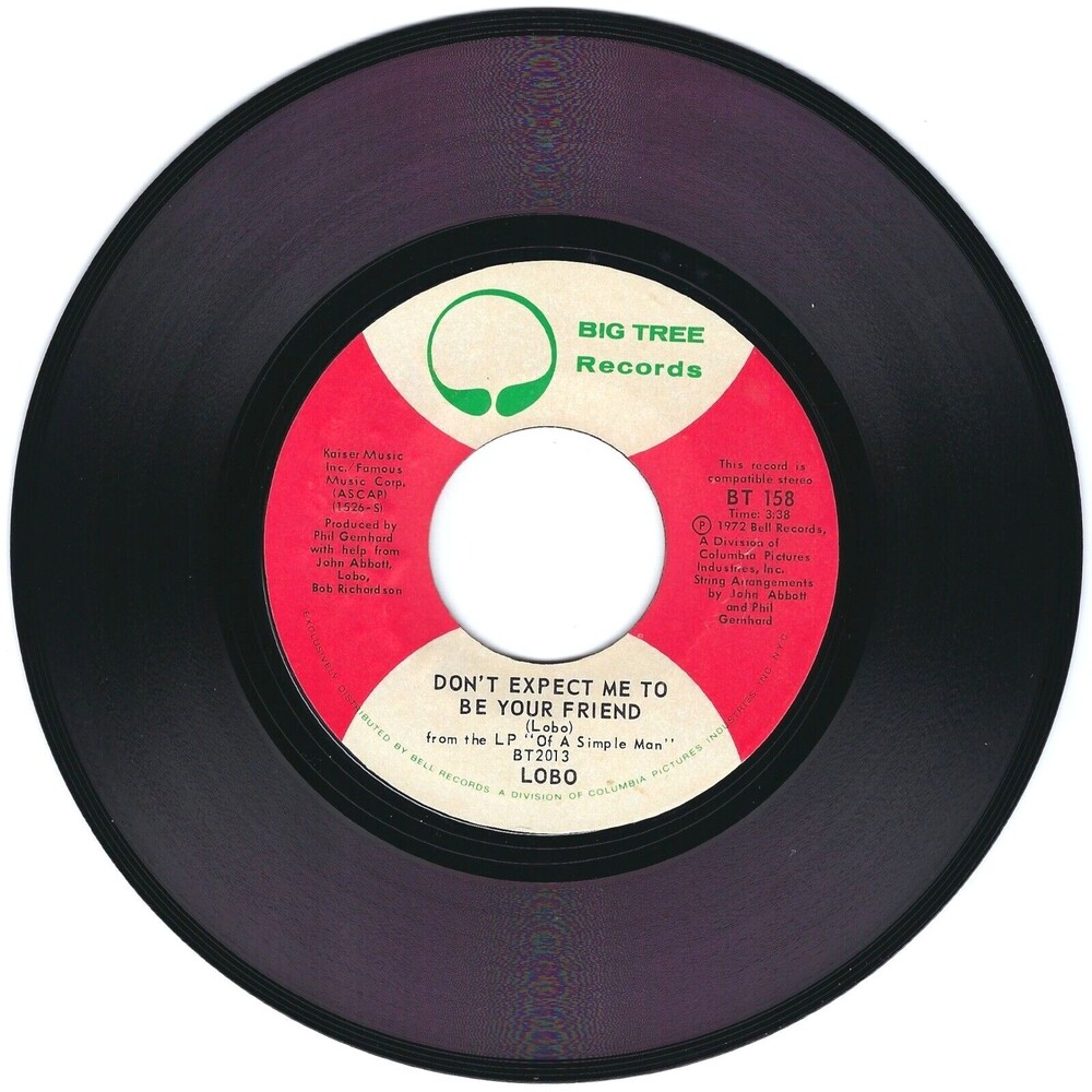 Lobo 45 RPM - Don't Expect Me To Be Your Friend / A Big Red Kite M- Rock '72